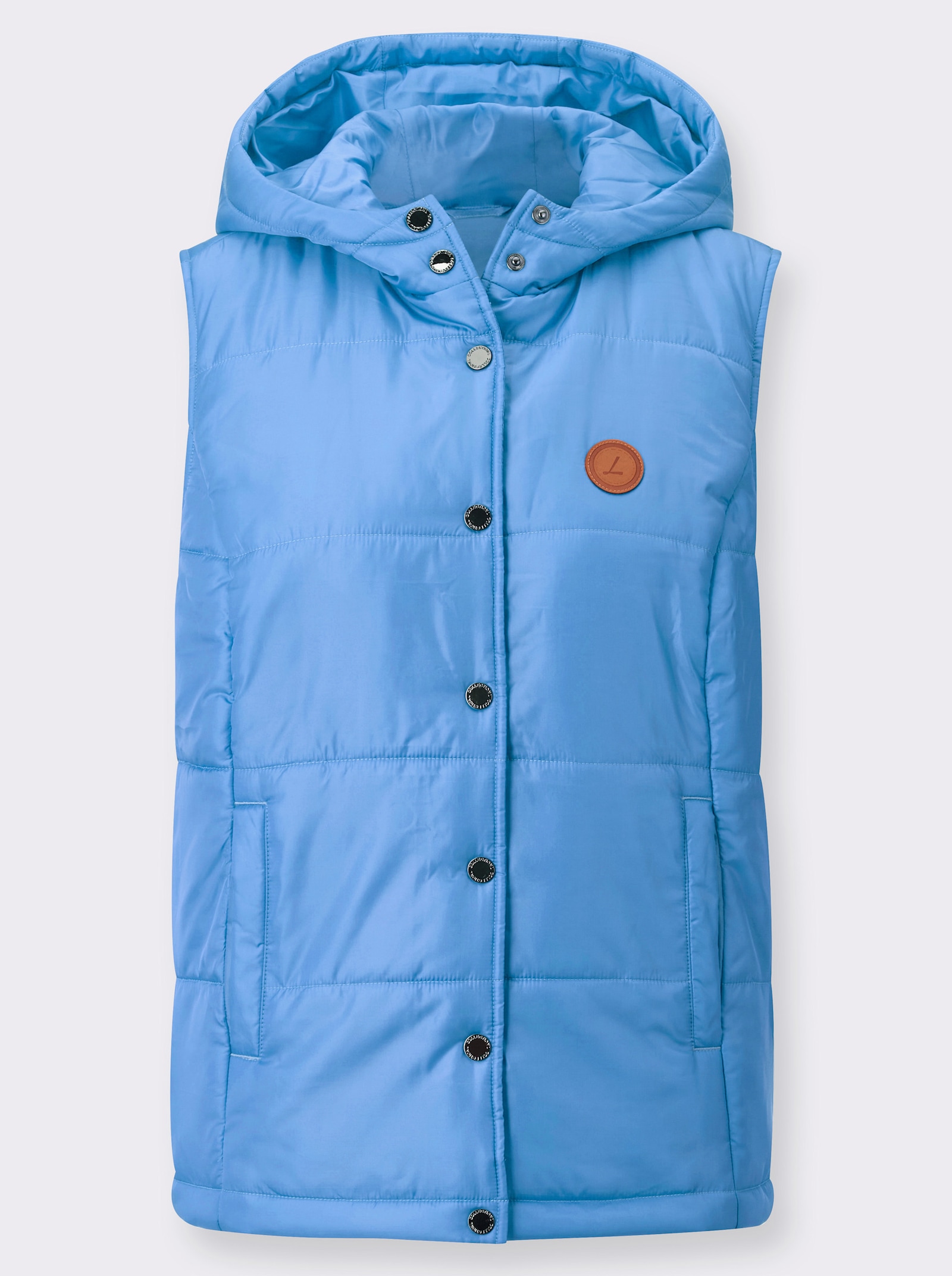 Bodywarmer met capuchon - hemelsblauw