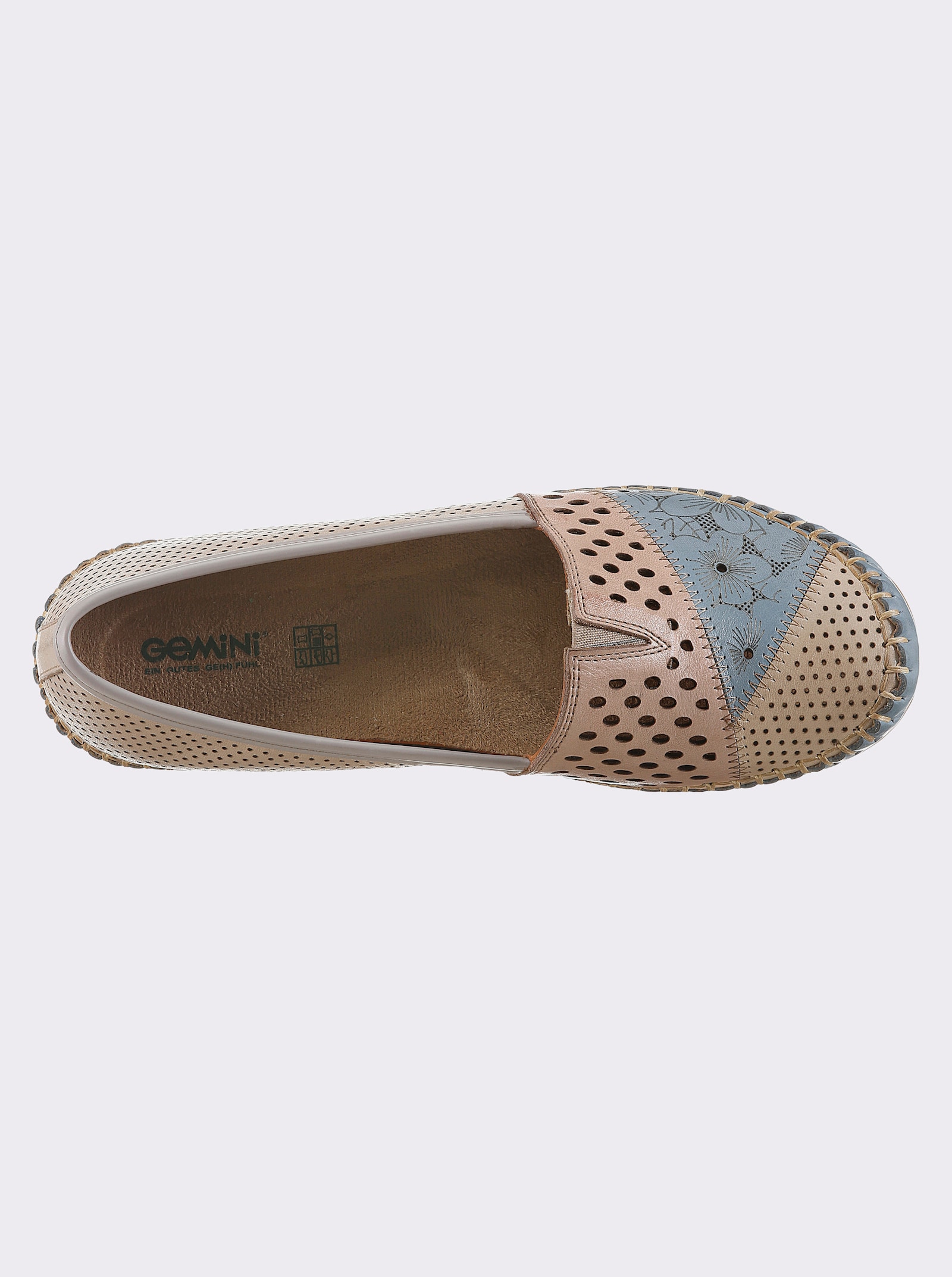 Gemini Slipper mit Cut-Outs - beige