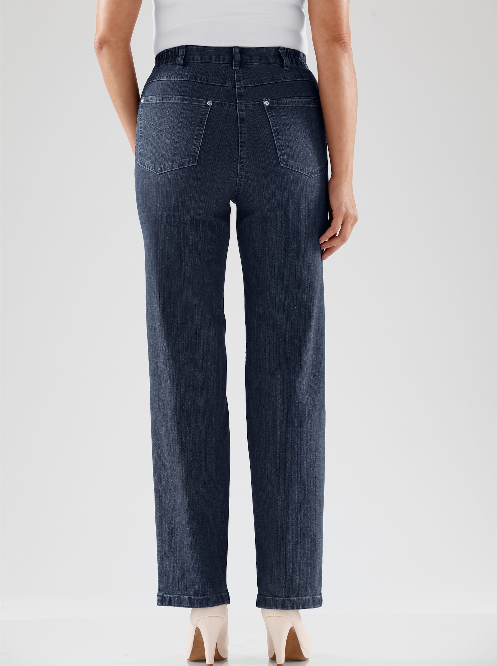 Jeans van vormvast stretchmateriaal - dark-blue