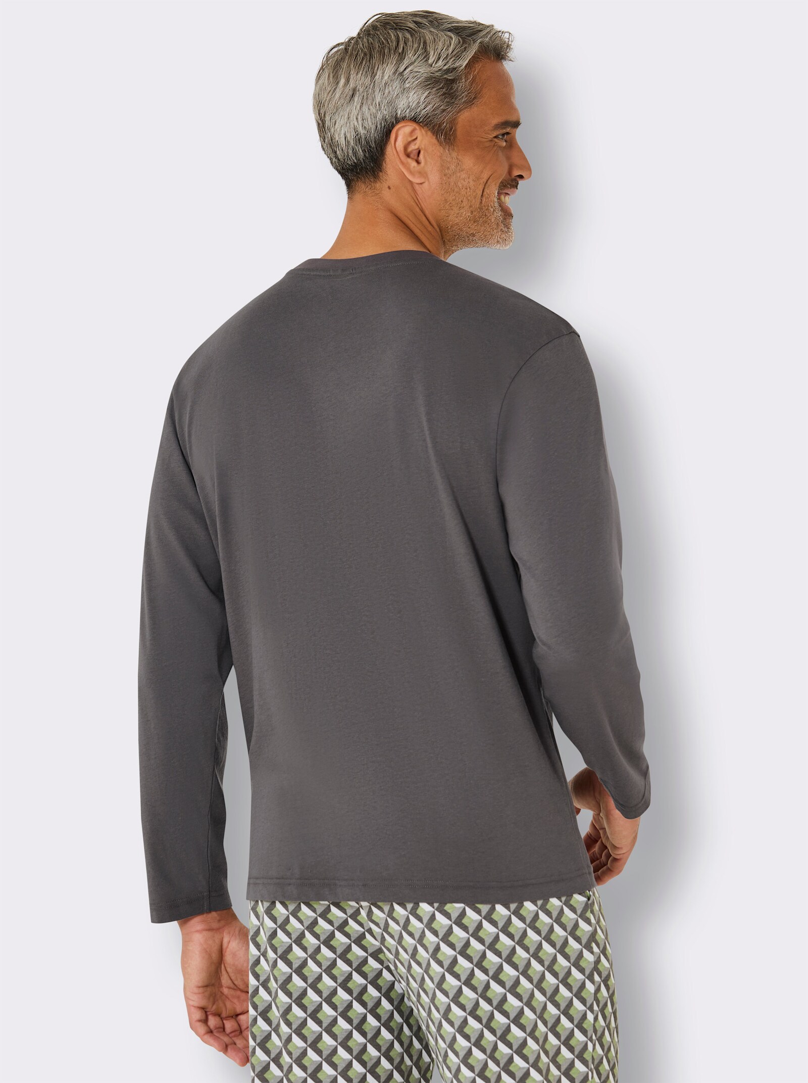wäschepur men Schlafanzug-Shirt - anthrazit
