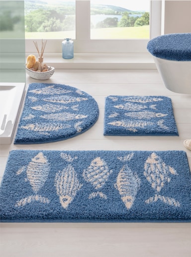 Grund Badematte - blau-beige