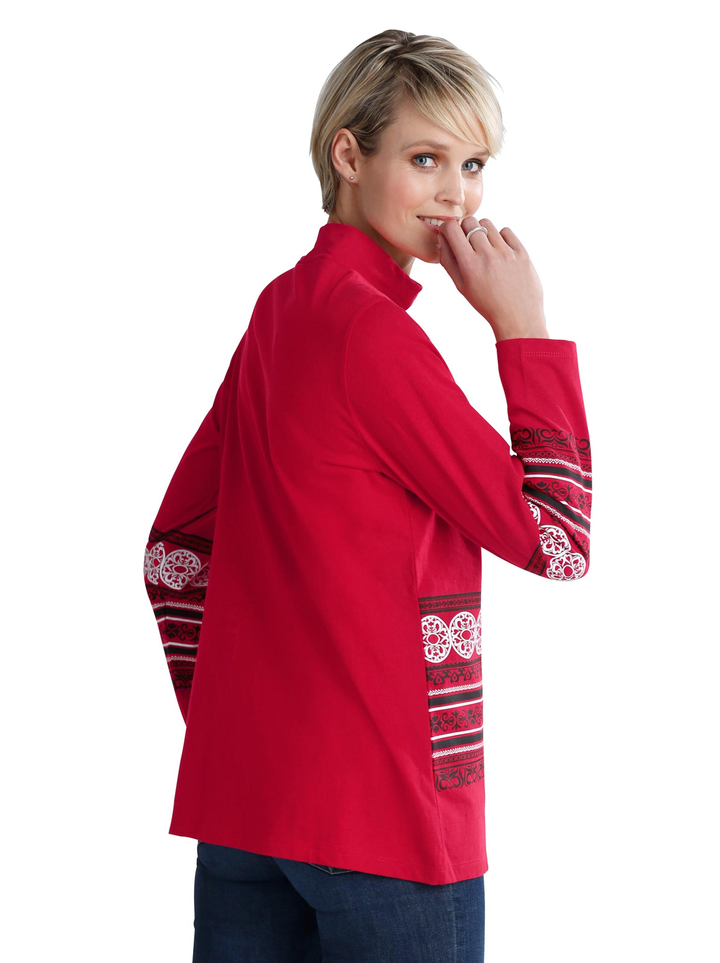 Shirt - rot-gemustert