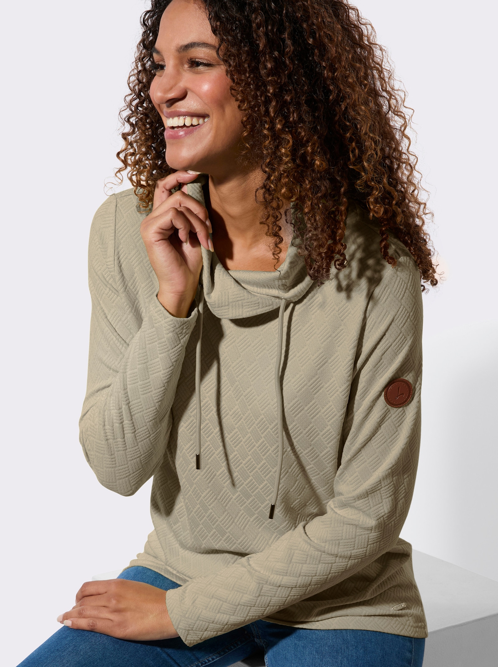 Rollkragenshirt in pflegeleichter Qualität - schlamm