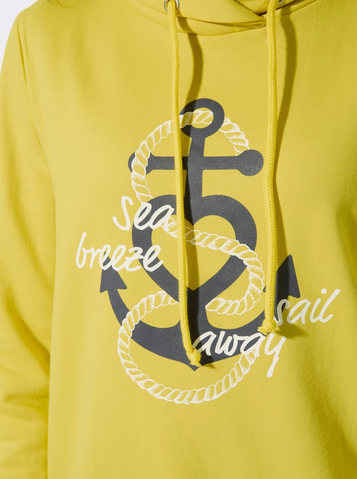 Sweatshirt mit weich angerauter Innenseite - limone