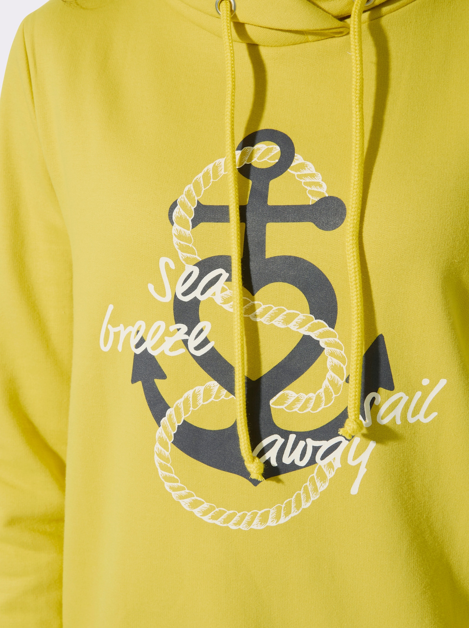 Sweatshirt mit weich angerauter Innenseite - limone