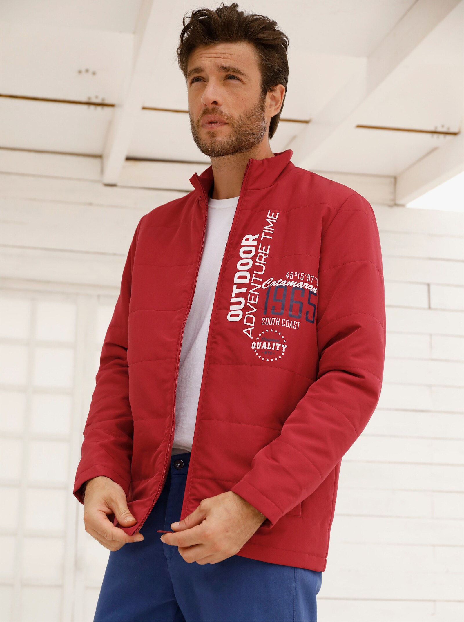 Catamaran Steppjacke für normale Wintertemperaturen - kirsche-bedruckt