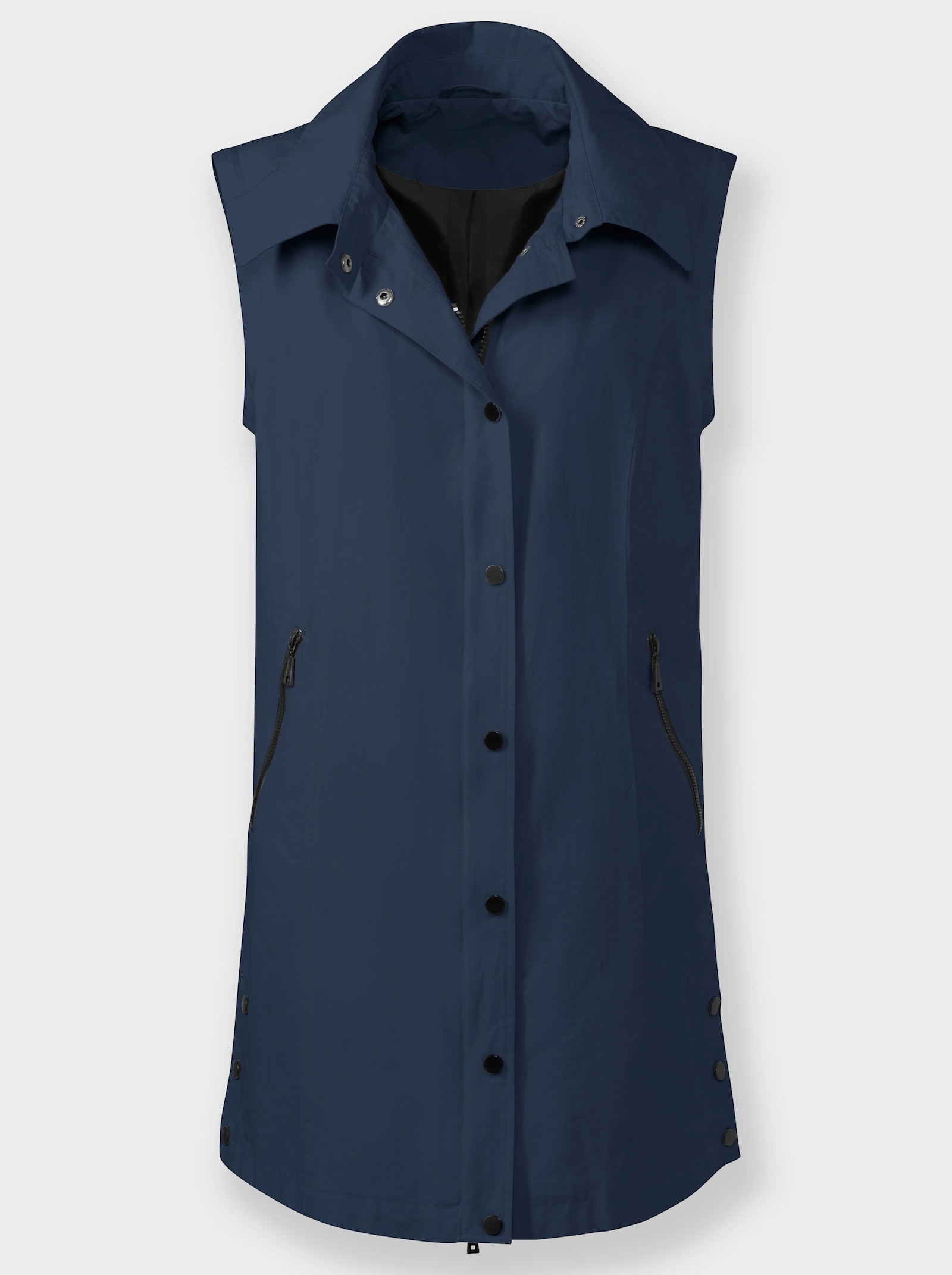 2-in-1-Jacke mit abnehmbarer Kapuze - dunkelblau