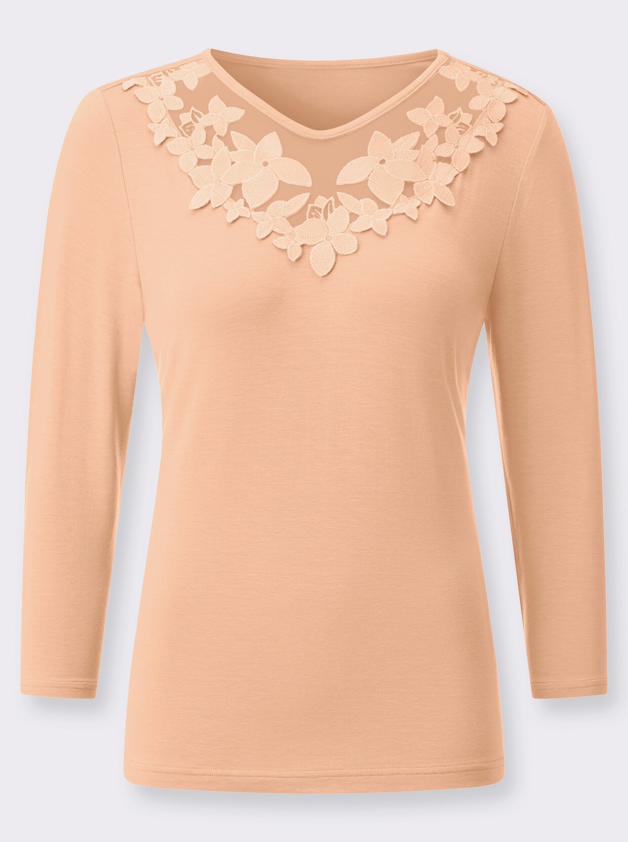 3/4-Arm-Shirt - apricot