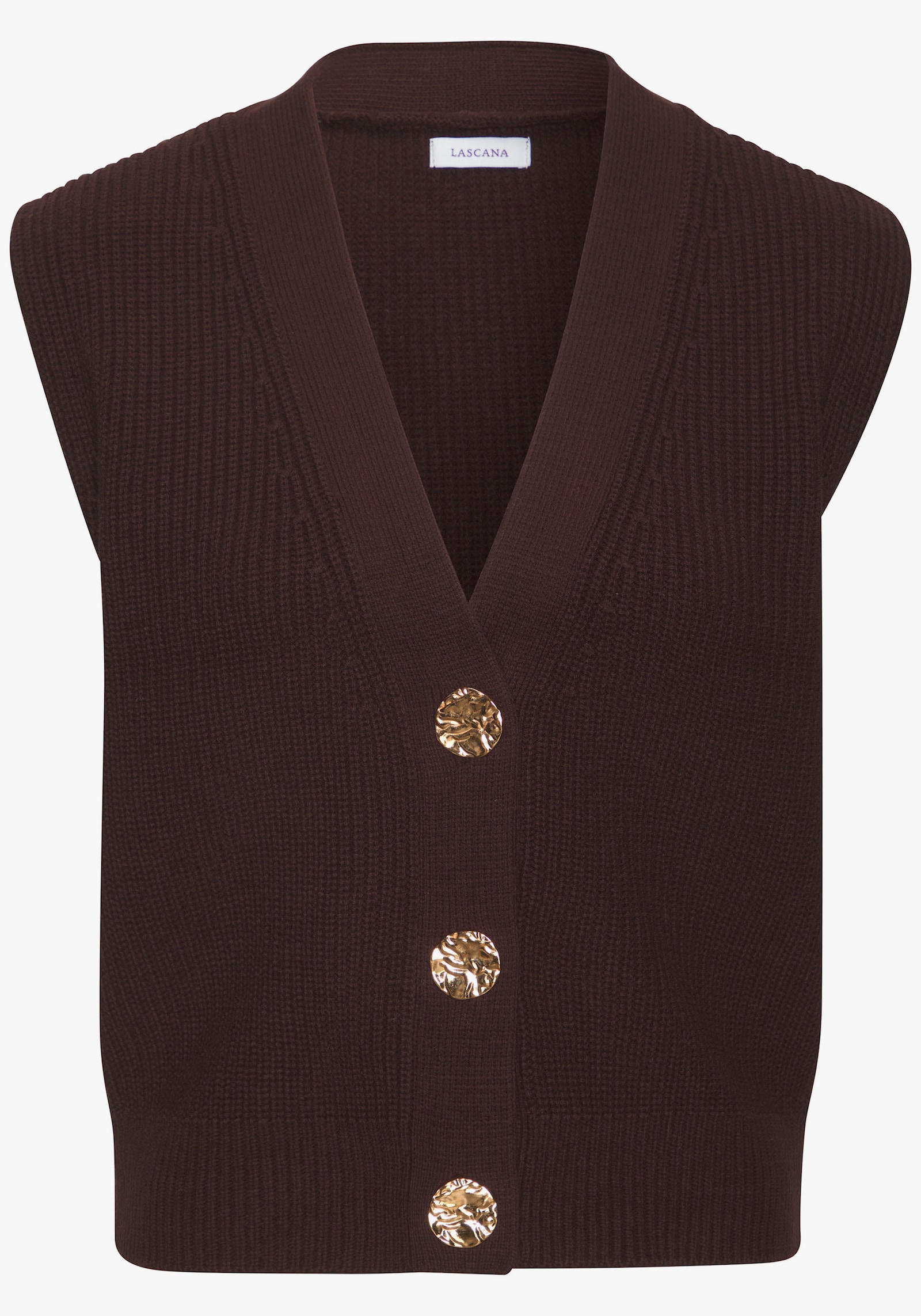 LASCANA Strickweste - dunkelbraun