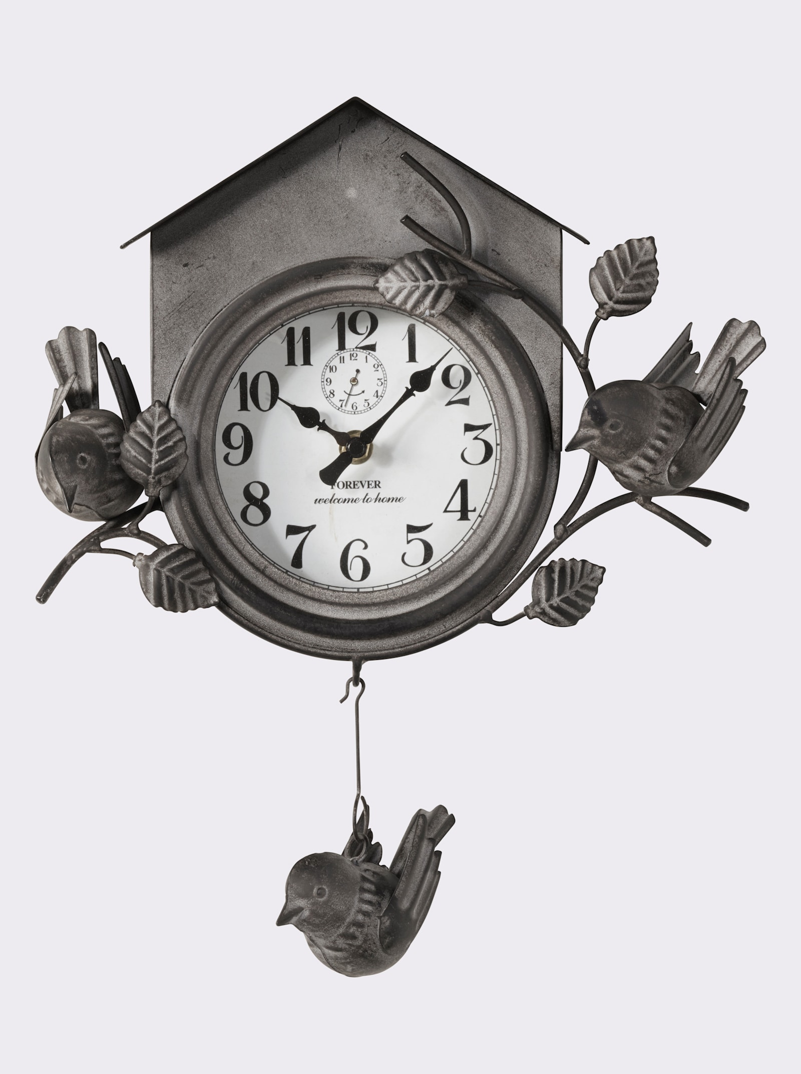 heine home Wanduhr - dunkelgrau