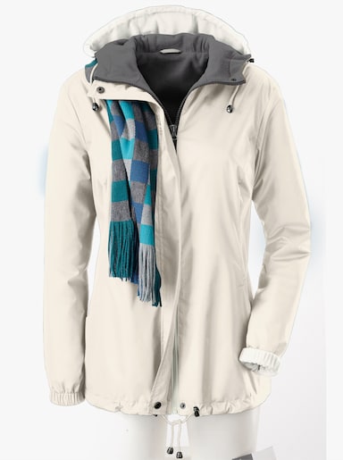 Funktionsjacke mit Innentasche, knöpfbar - wollweiß