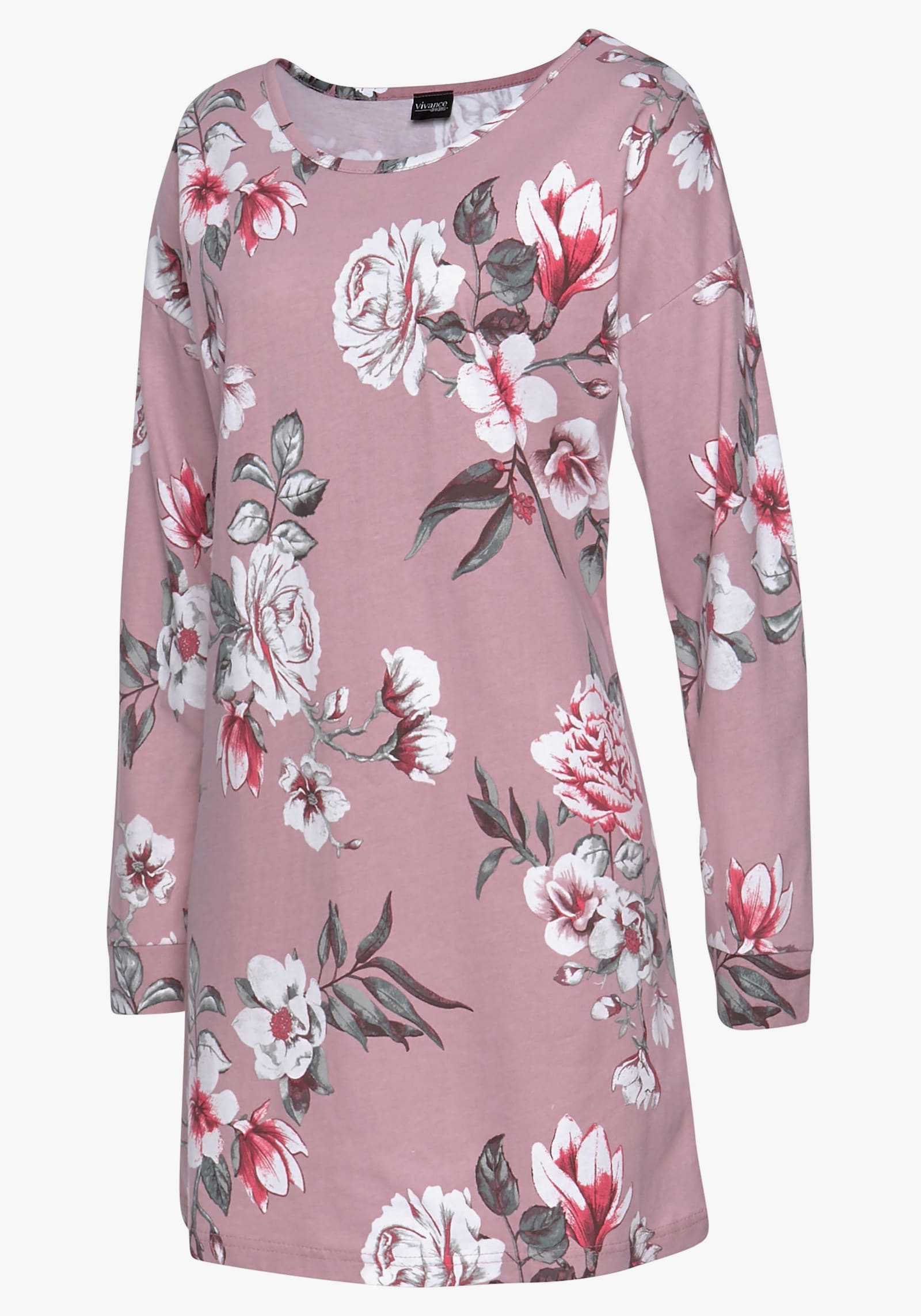 Vivance Dreams Sleepshirt - mauve + schwarz