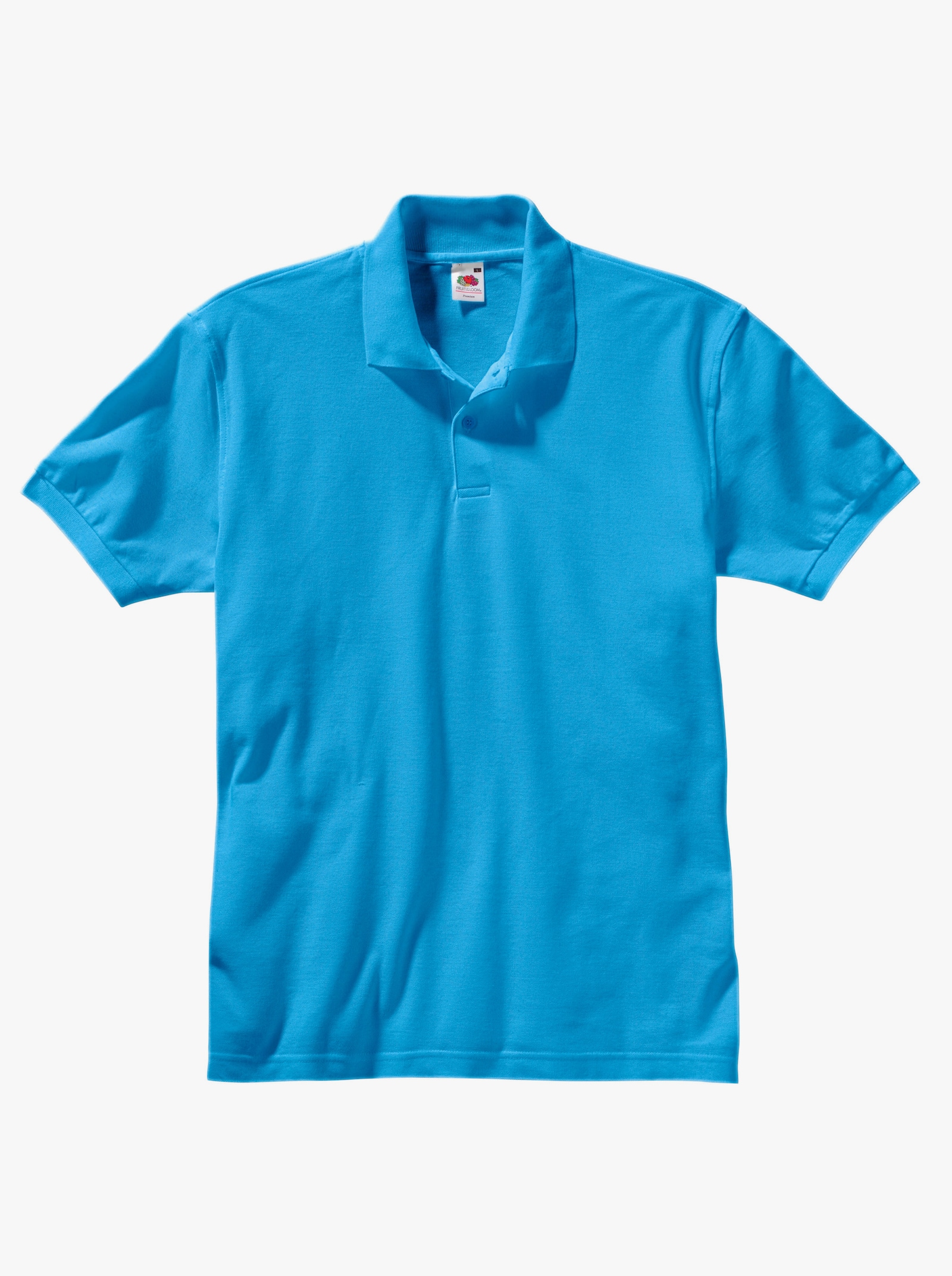 Fruit of the Loom Poloshirt mit kurzer Knopfleiste - türkis