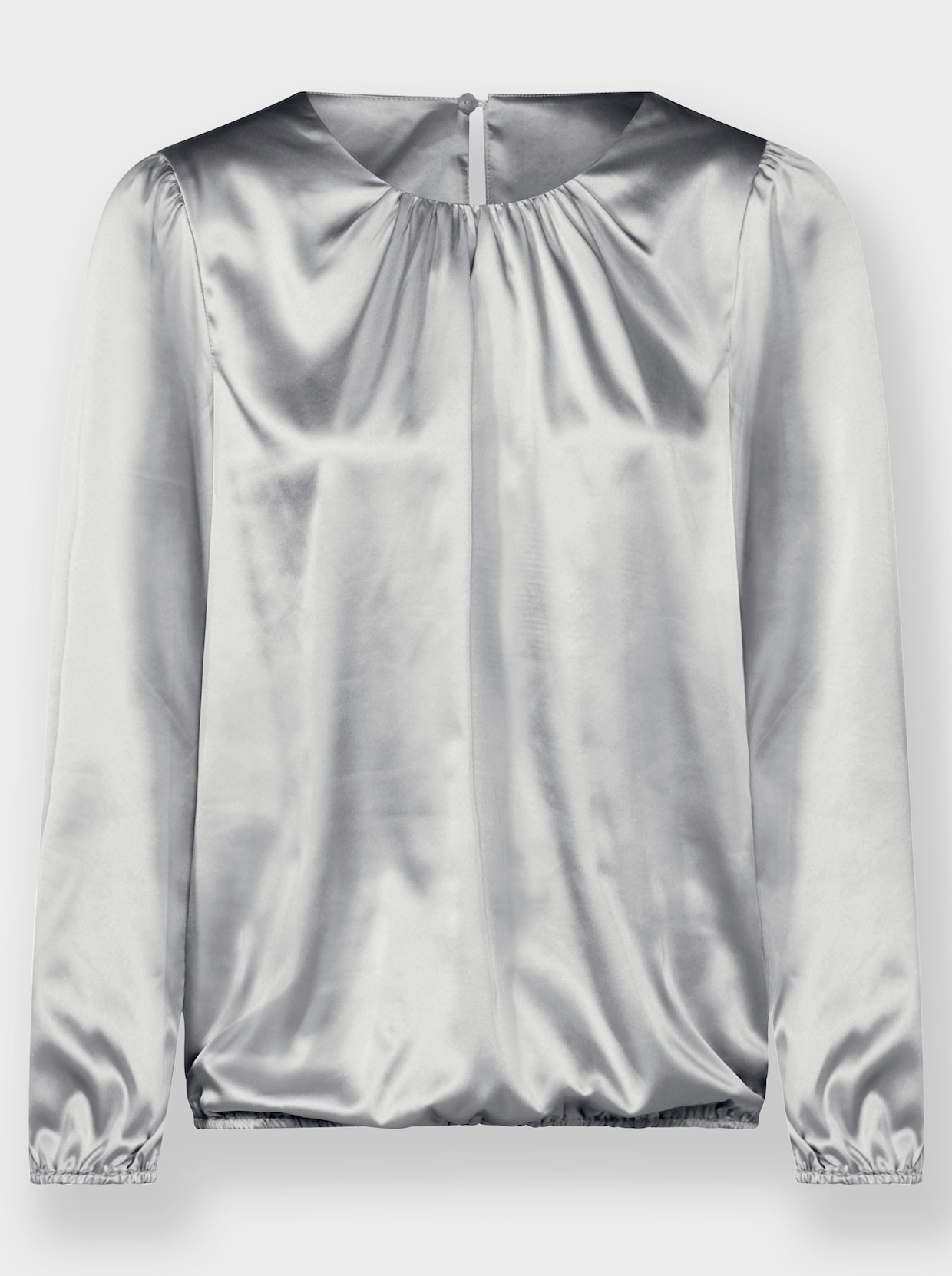Satijnen blouse - lichtgrijs