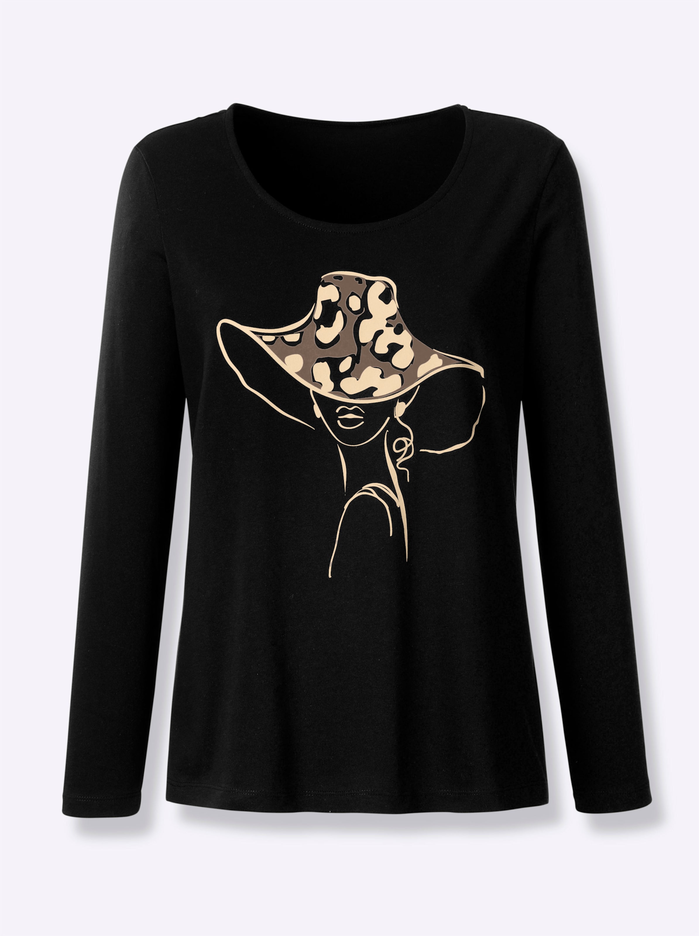 Sheego Damen Schwarz Langarmshirt - Bild 2