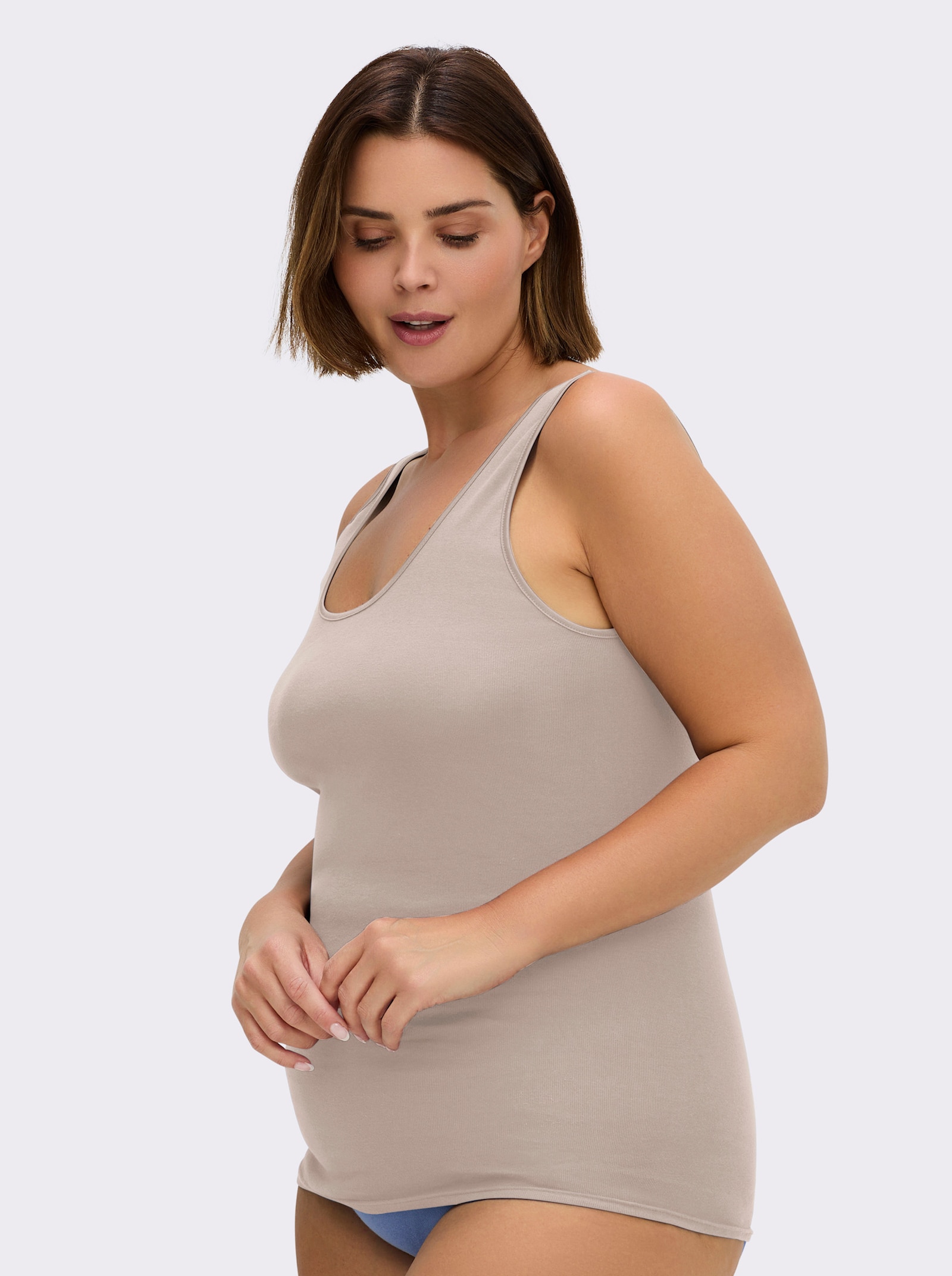 Nina von C. Achselhemd im Doppelpack - sand