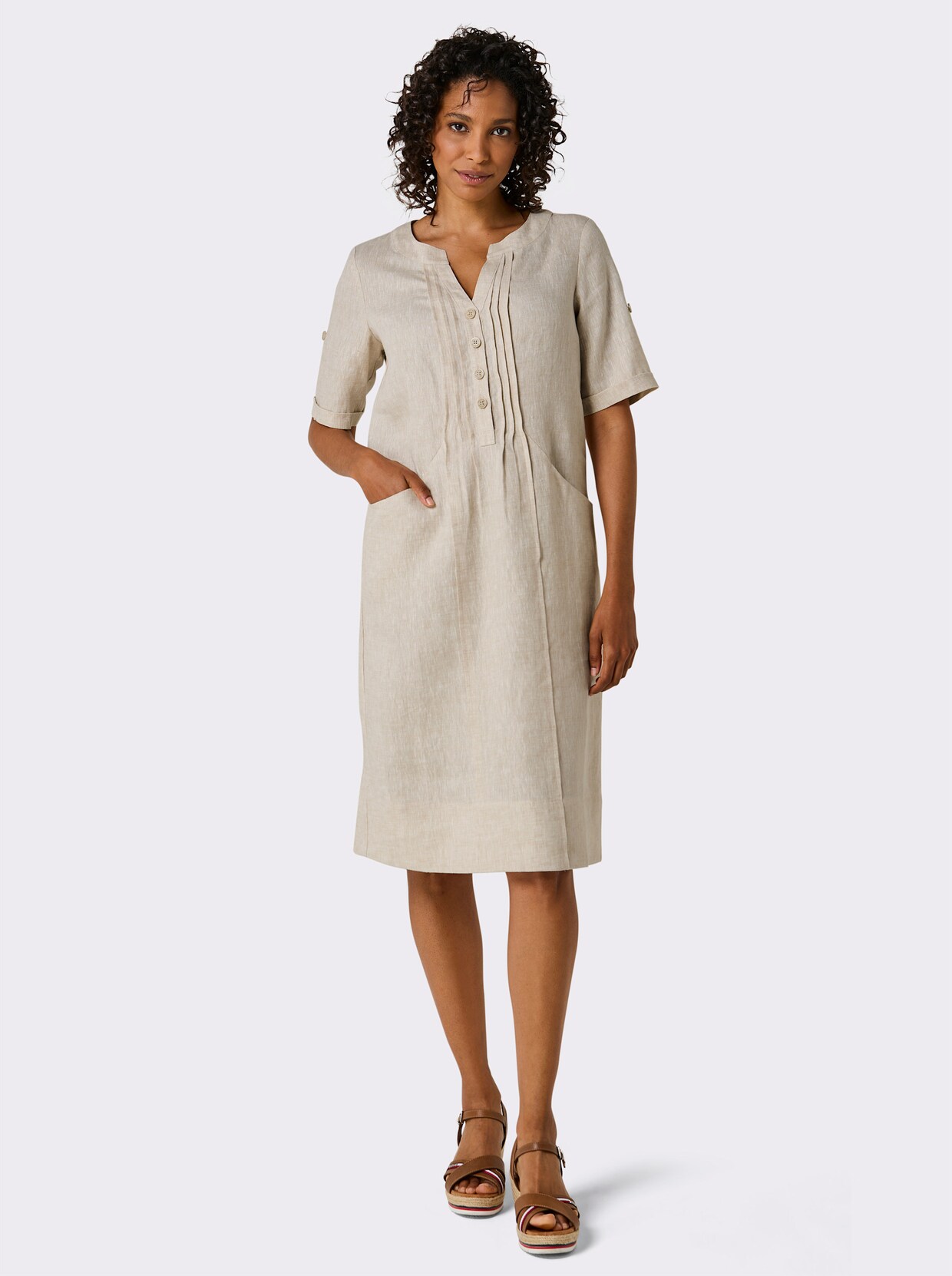 CREATION L PREMIUM Sommerkleid - sand-meliert