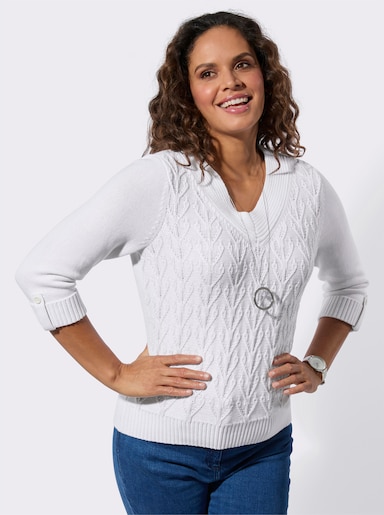 Baumwollpullover - ecru