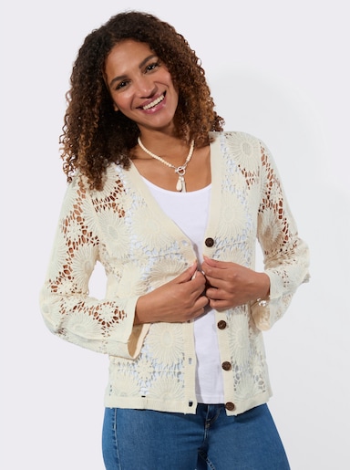 Strickjacke - champagner