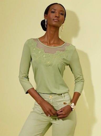 3/4-Arm-Shirt - lindgrün