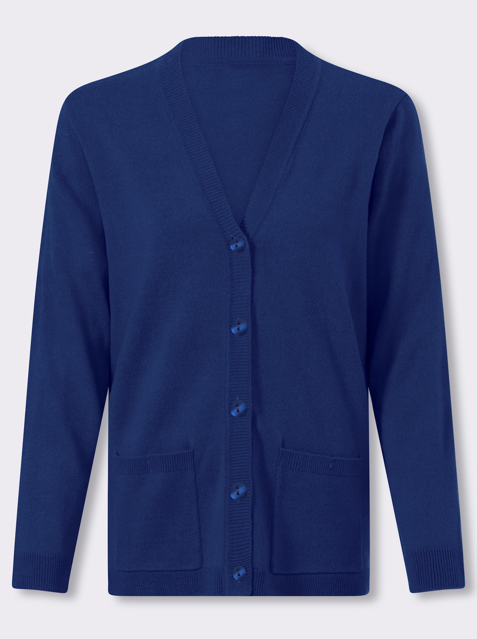 Strickjacke in Feinstrick-Qualität - royalblau