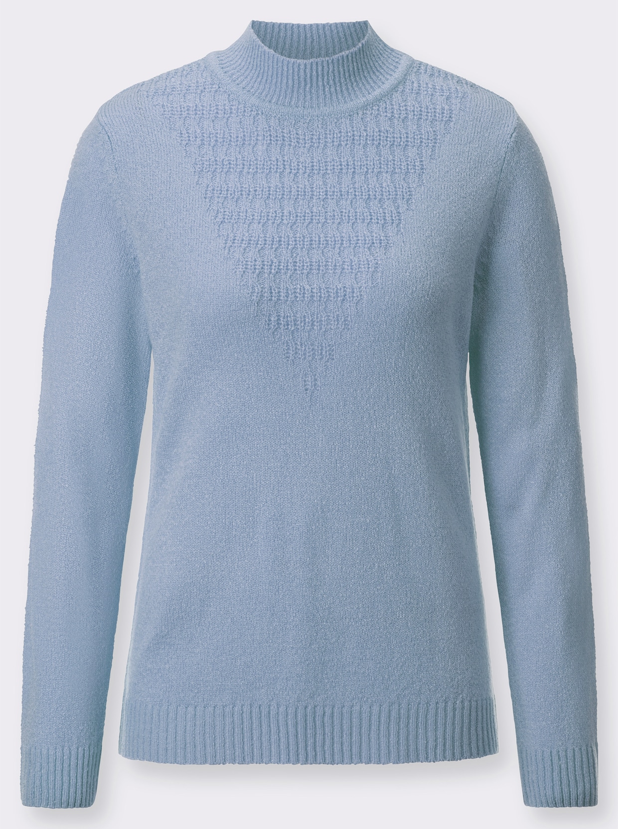 Bouclé-pullover - lichtblauw