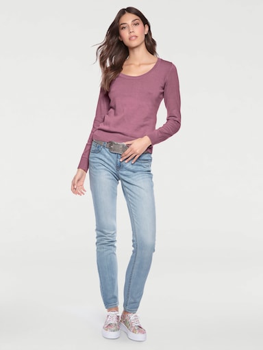 heine Pullover met ronde hals - mauve