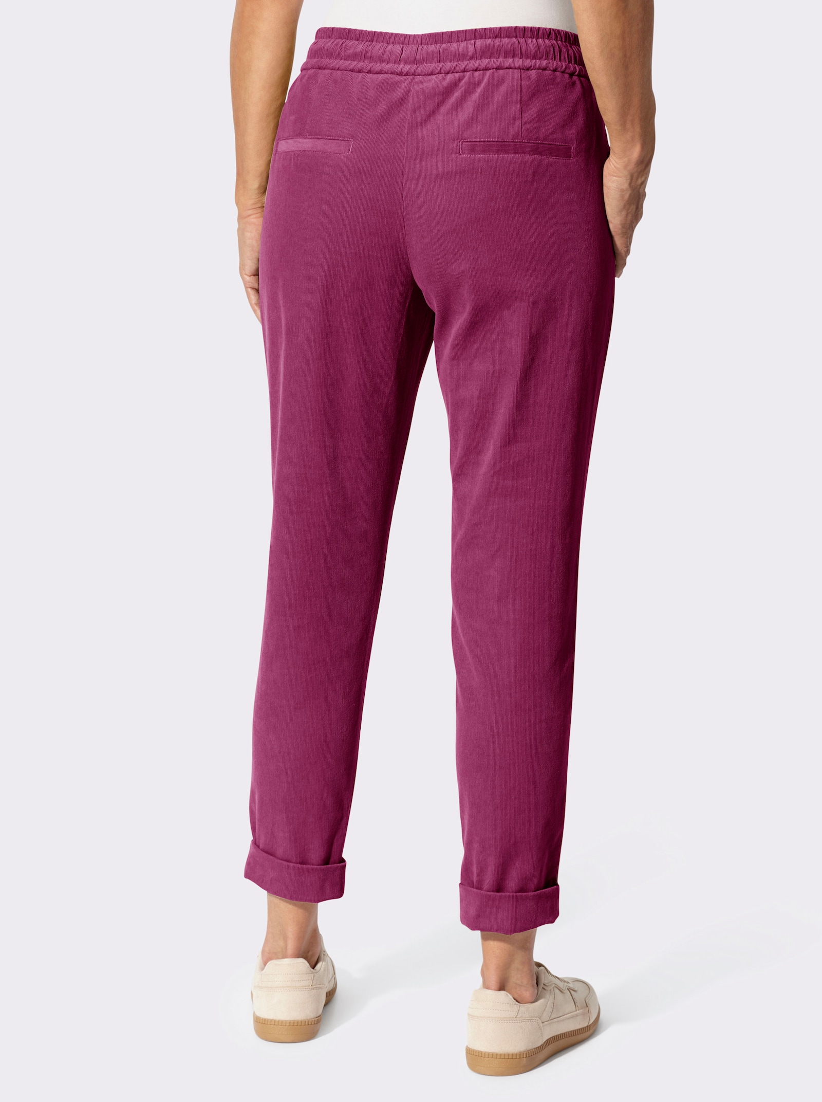 Cordhose mit Schlupfbund - malve