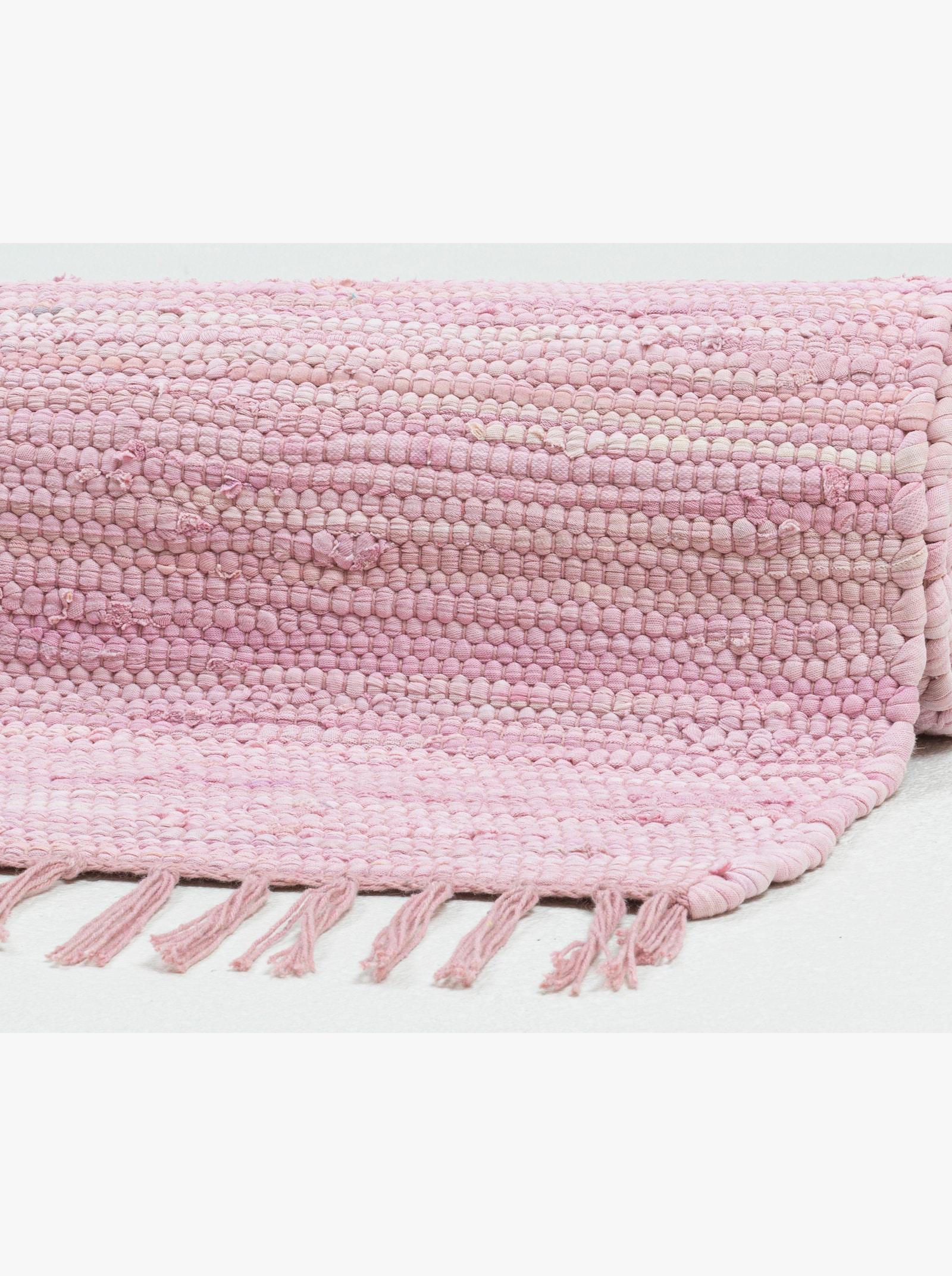 Theko Handwebteppich - rosa