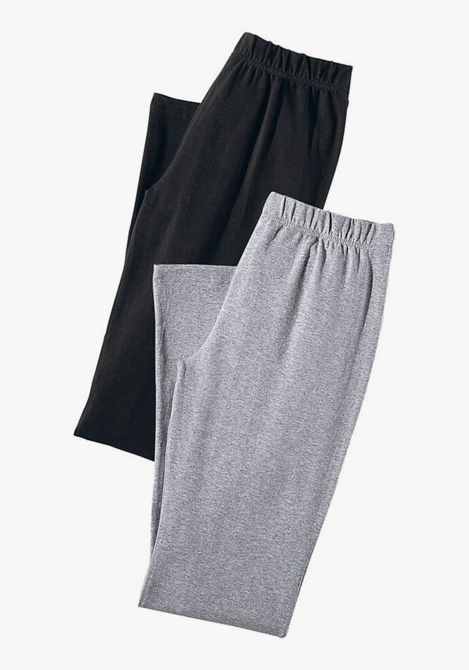 vivance active Caprihose - 1x schwarz, 1x grau meliert