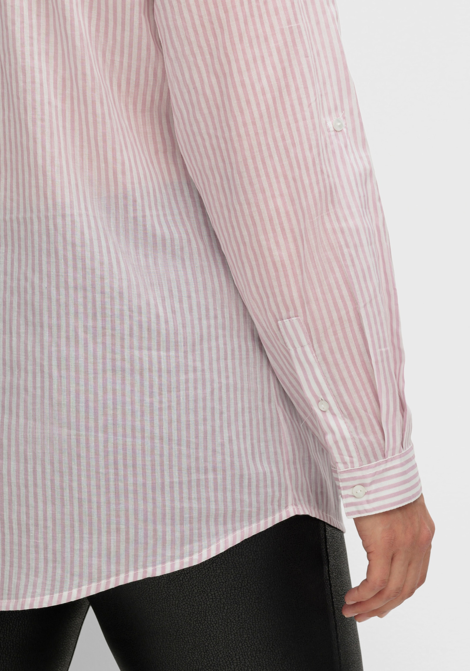 Gestreifte Bluse in Tunikaform - beere-gestreift