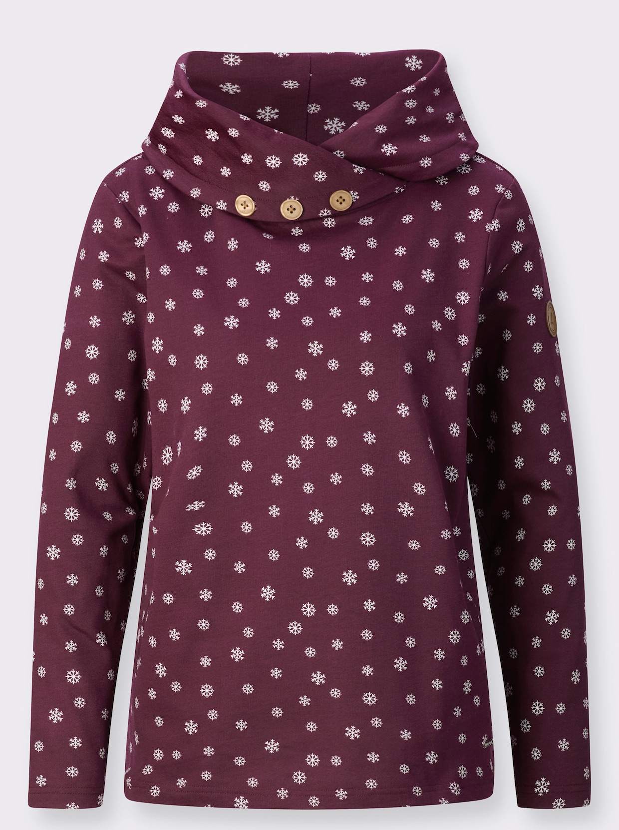Colshirt - bordeaux/wit bedrukt