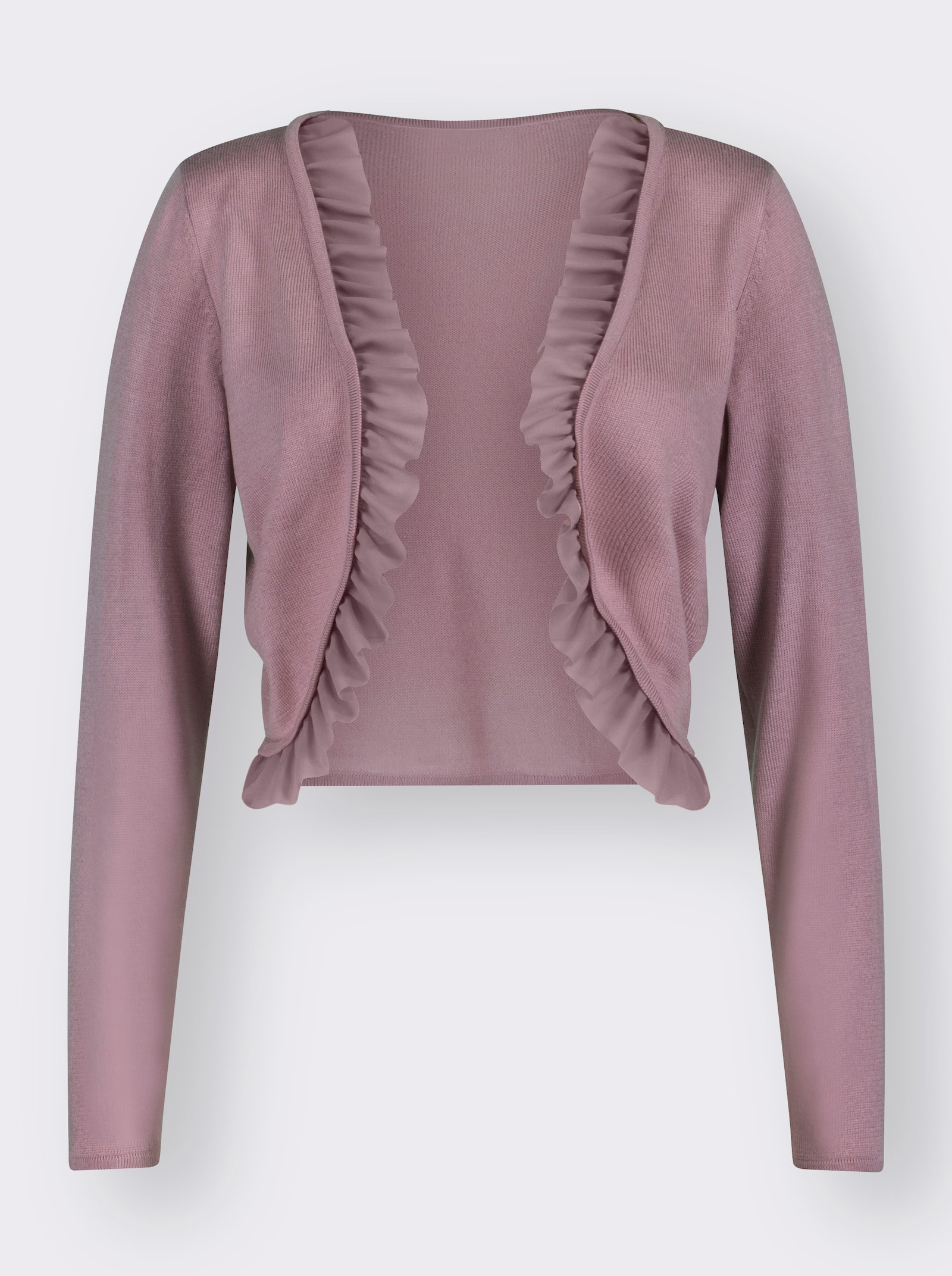 Bolero mit Chiffon-Volants - mauve