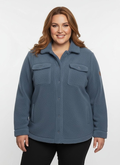 Jackenblazer aus Fleece - rauchblau