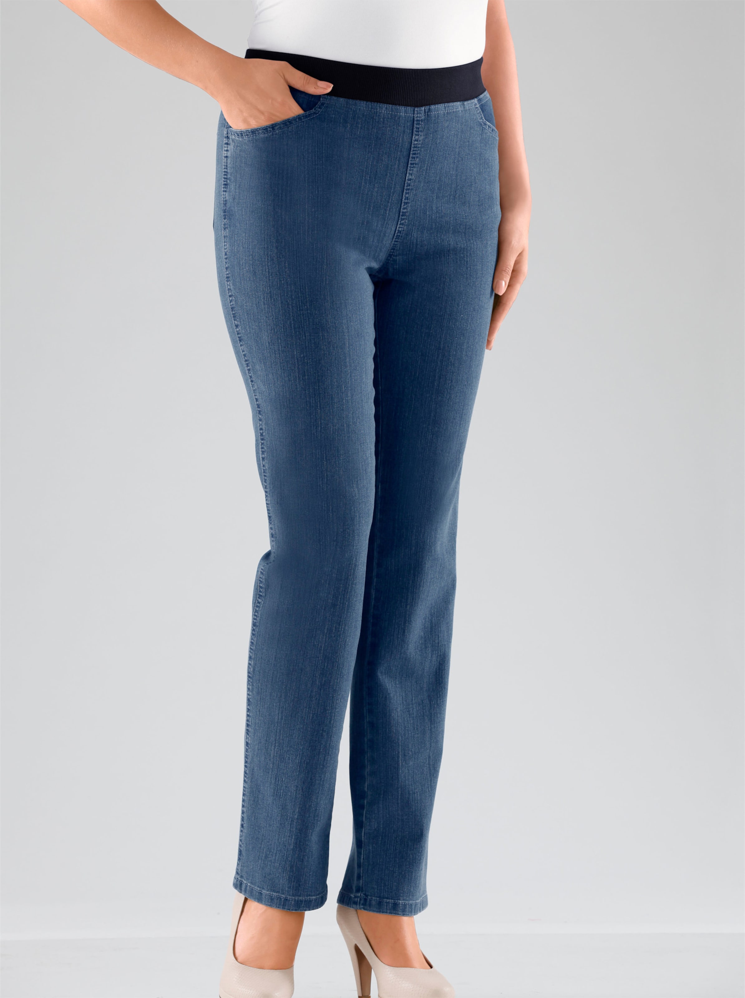 Witt Damen Stretch-Jeans, blue-bleached