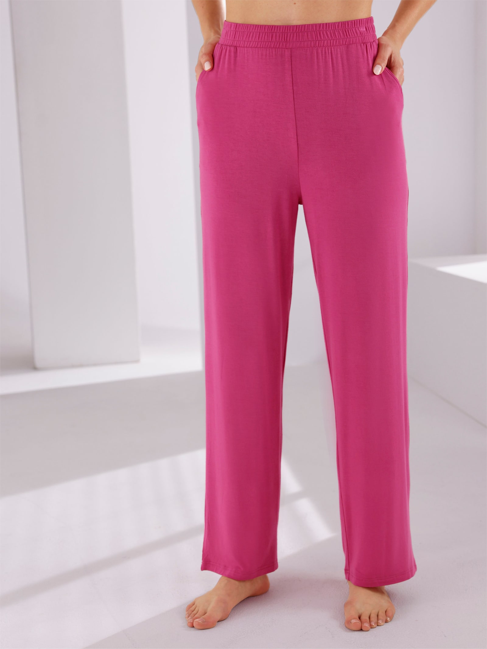 feel good Hosen - schwarz + fuchsia