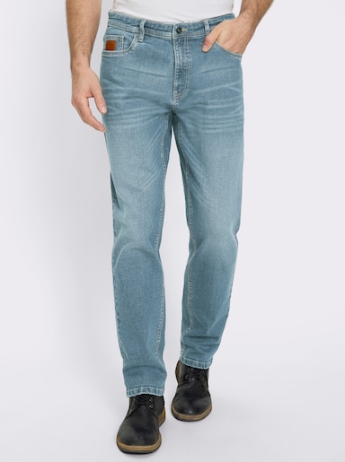 Marco Donati 5-Pocket-Jeans mit kontrastfarbenen Nähten - blue-bleached