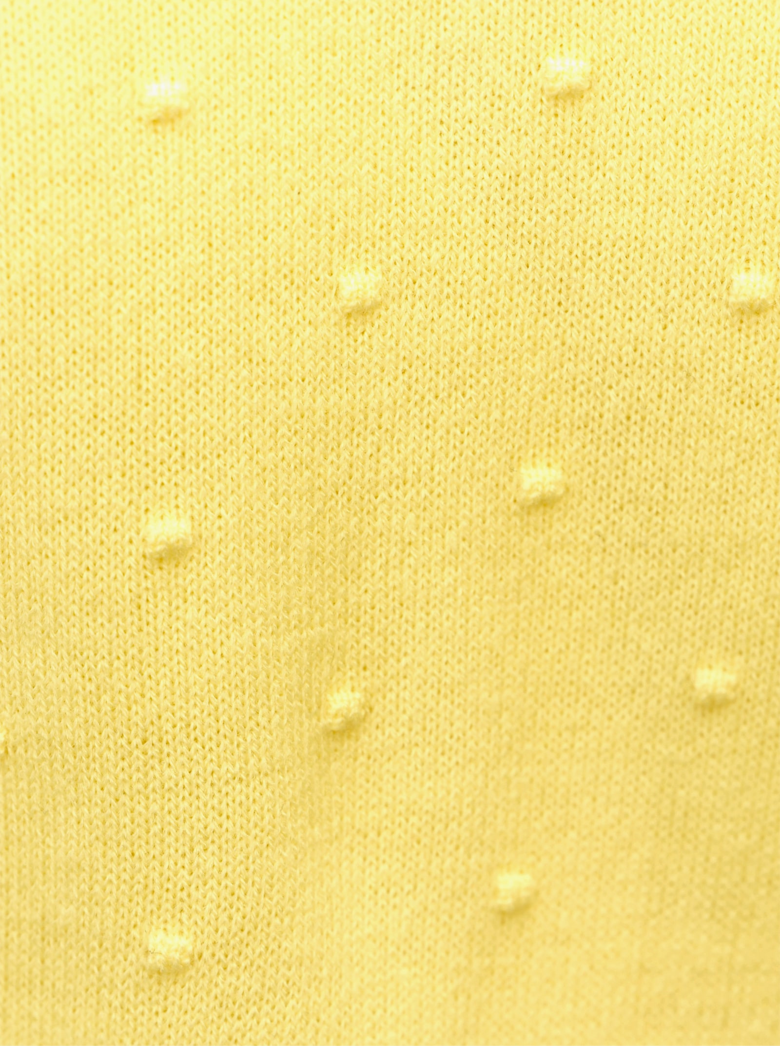 Strickjacke in 3D-Tupfen-Optik - zitrone