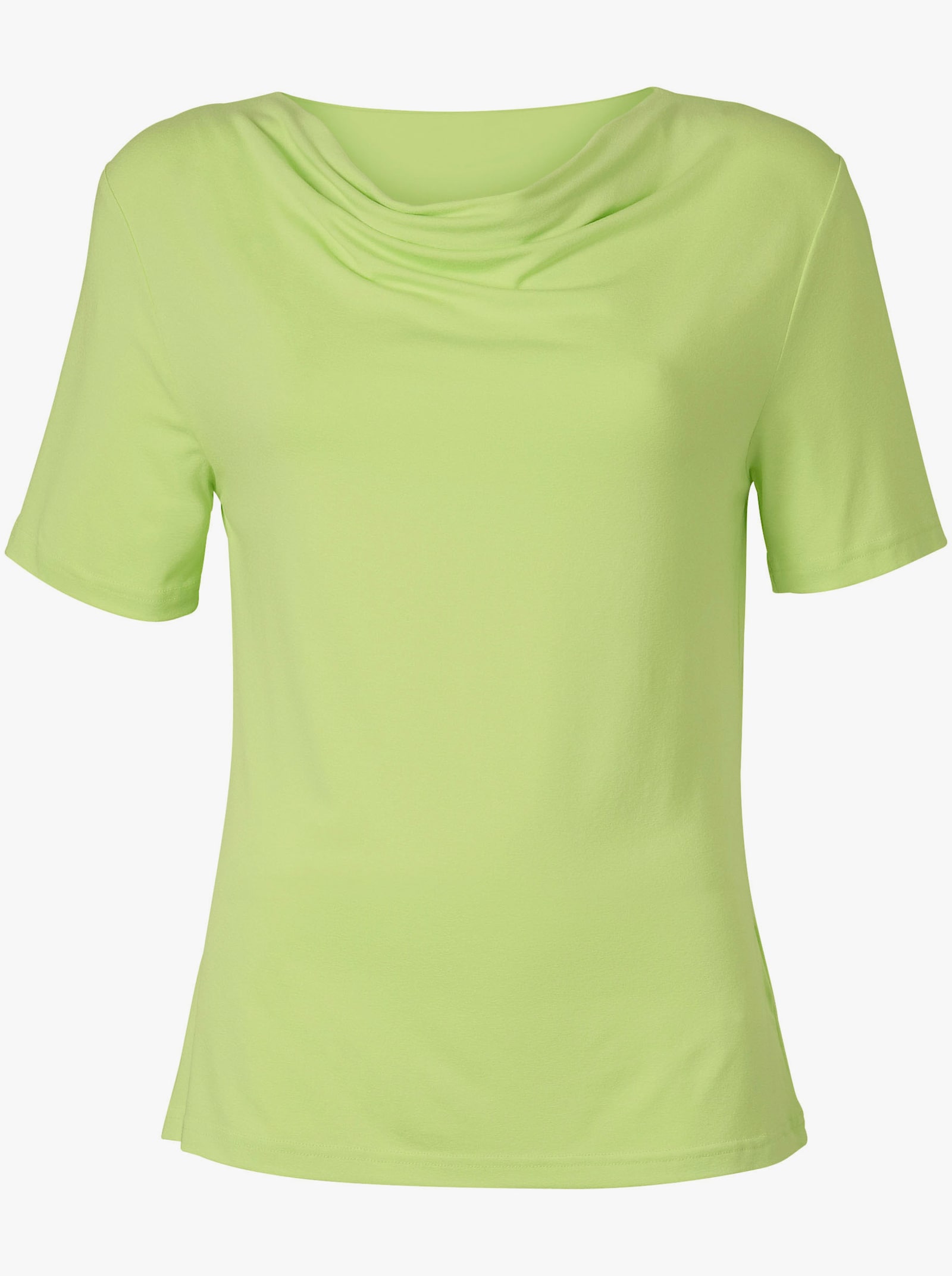 Wasserfallshirt mit kurzen Ärmeln - reseda