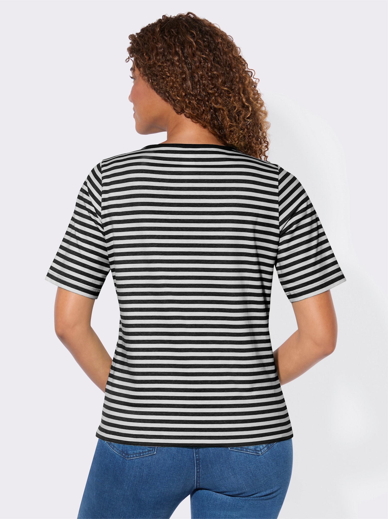 Shirt-Set mit kurzen Ärmeln - schwarz