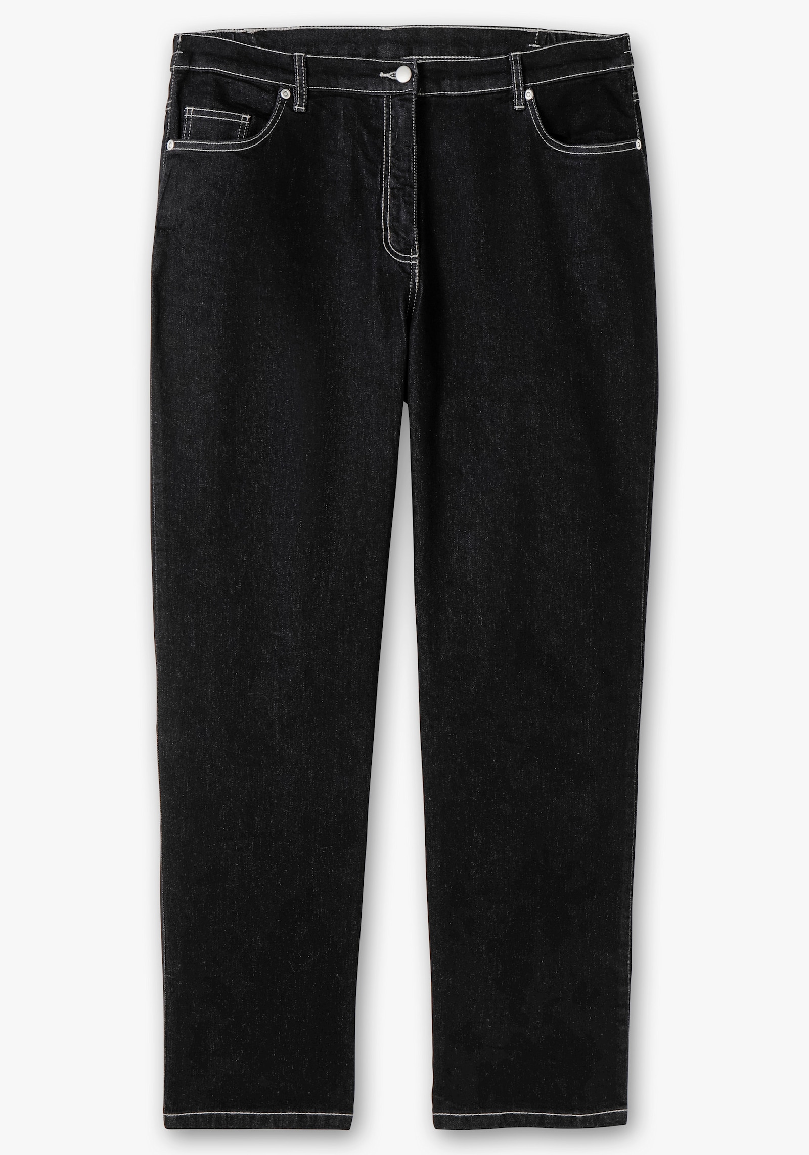  5-Pocket-Jeans mit Stickerei-Motiv - black-denim