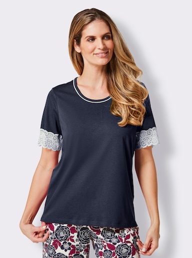 wäschepur Schlafanzug-Shirt - marine