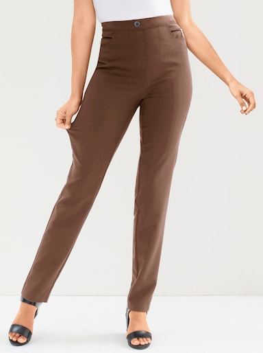 Bengalinhose mit Zierreissverschlüssen - toffee