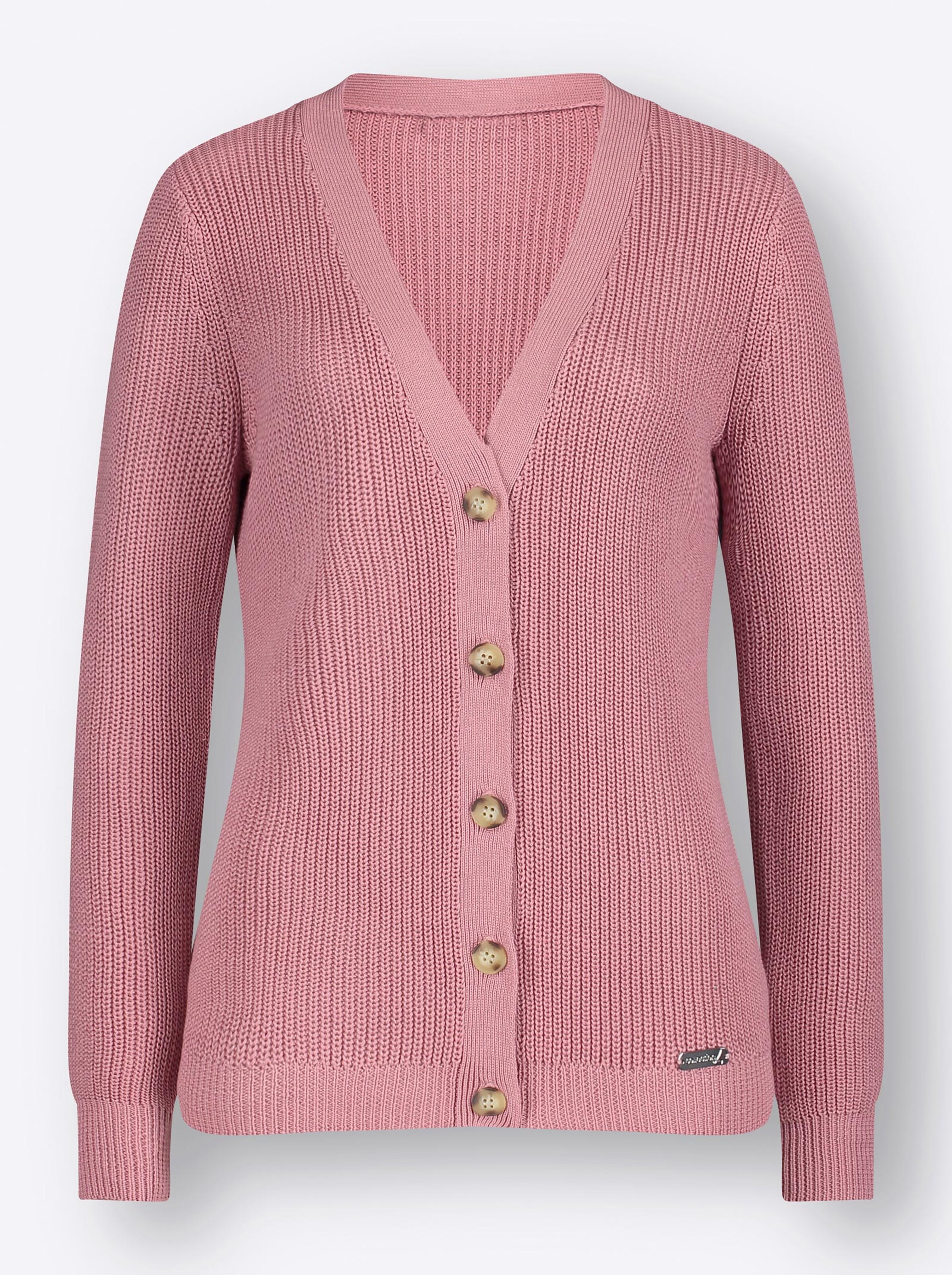 Damenmode Strickjacken Strickjacke in altrosa Damenmode Strickjacken Strickjacke in altrosa