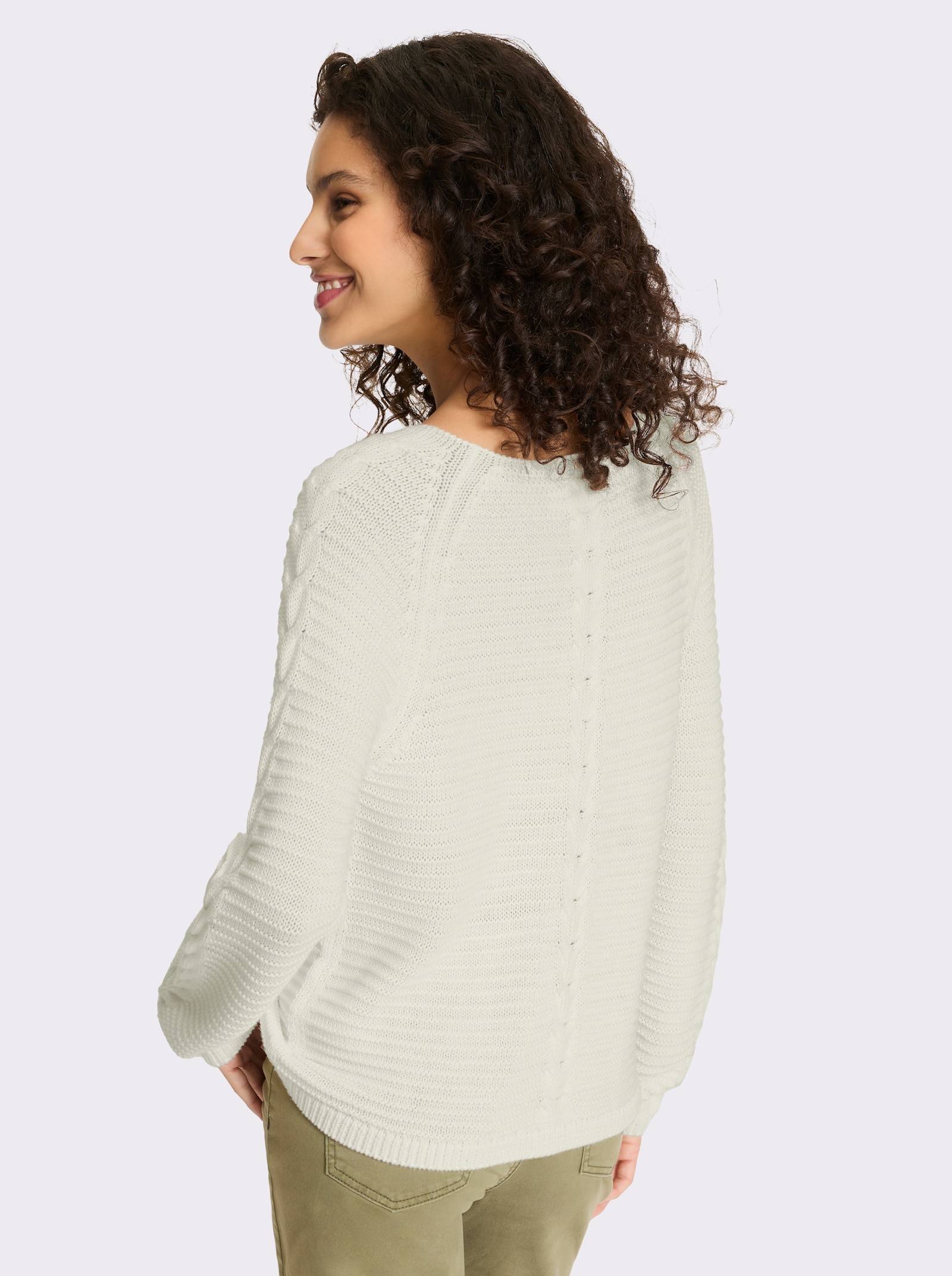 heine Pullover aus Bändchengarn - ecru