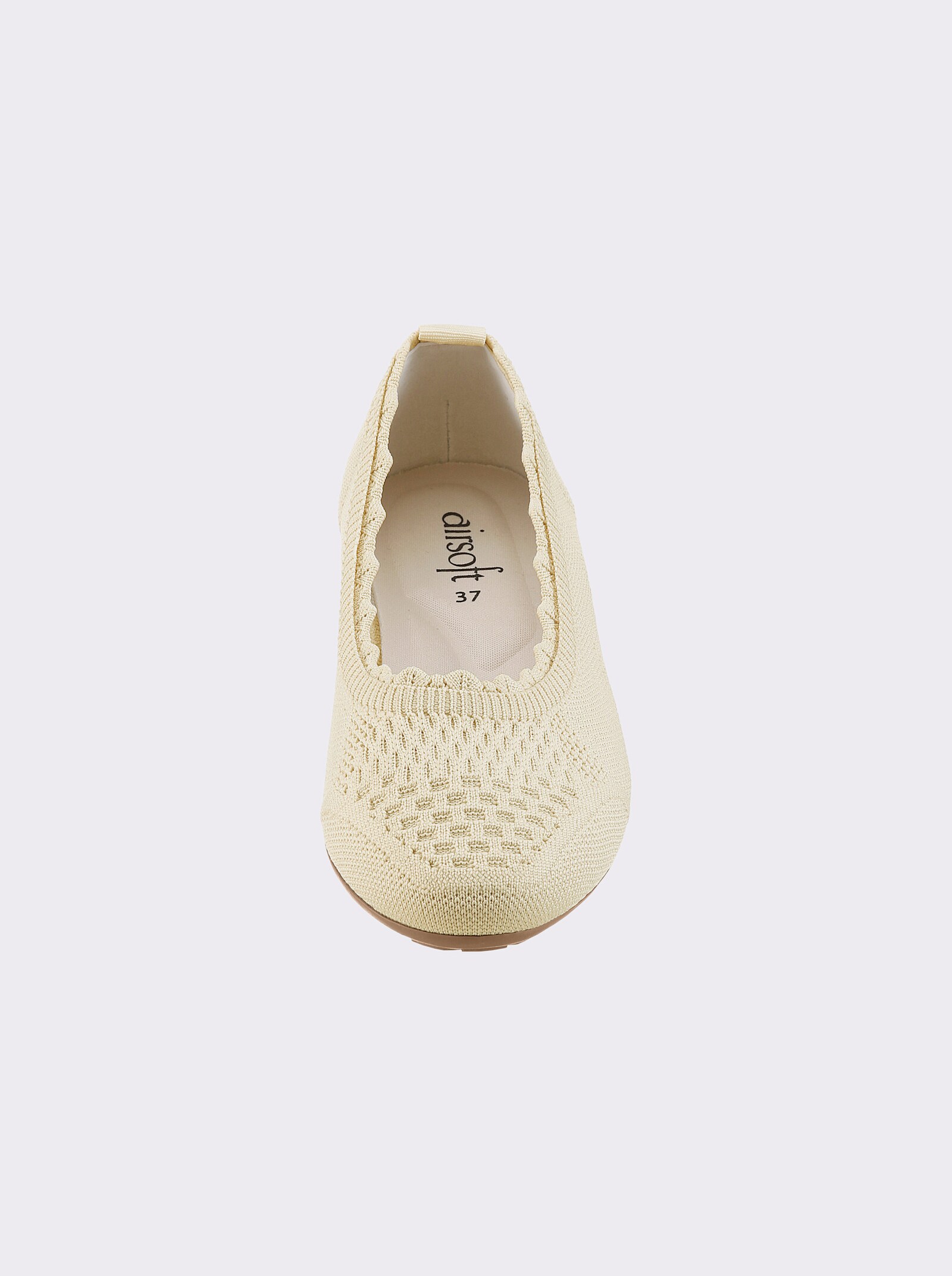 airsoft modern+ Slipper aus weichem Textil - beige