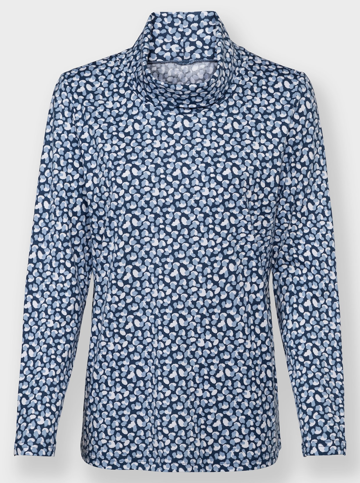 Shirt - donkerblauw geprint