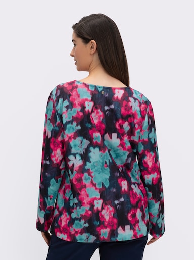 sheego Sweatshirt - schwarz-bedruckt