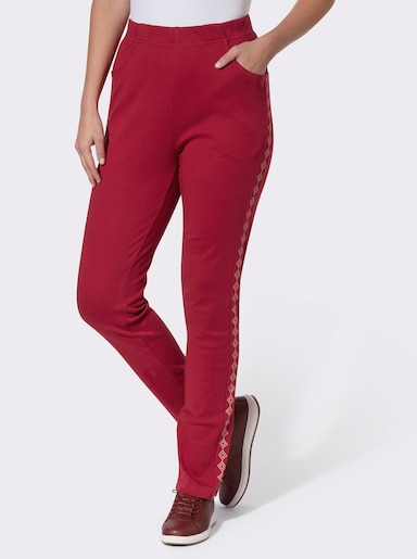  Jerseyhose mit figurfreundlichen Einsätzen - kirsche
