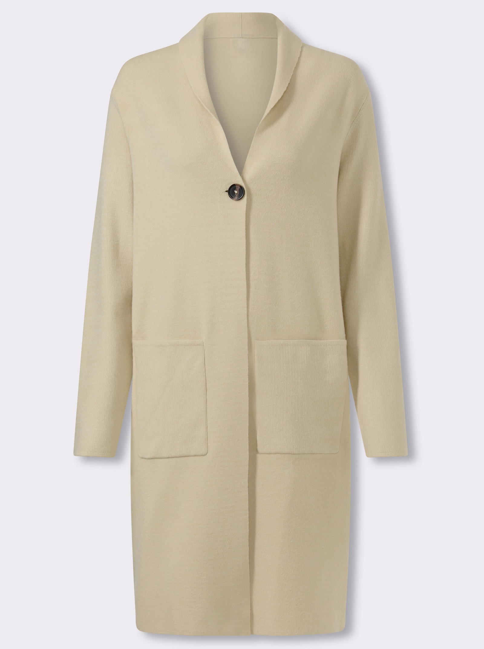 heine Strickjacke im Jacquard-Strick - sand